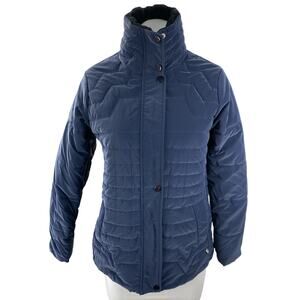 Monte Carlo Women's Navy Blue Long Sleeve Puffer Quilter Coat Jacket Size M